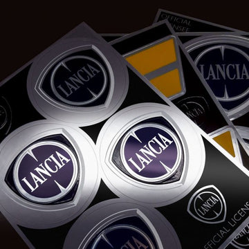 Lancia Adesivi Chrome Tabs 94X131mm 4 LOGHI